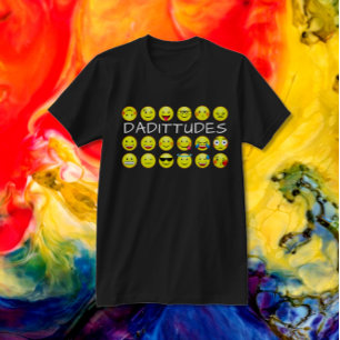 T-shirt Dadittude Emoji Drôle