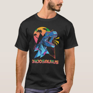 T-shirt Dadosaurus Fête des Pères 2023 Papa Papa Daddy Tre