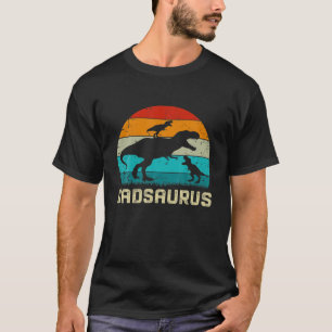 T-shirt Dadsaurus T Rex Dinosaur Fête des pères Pour Papa 