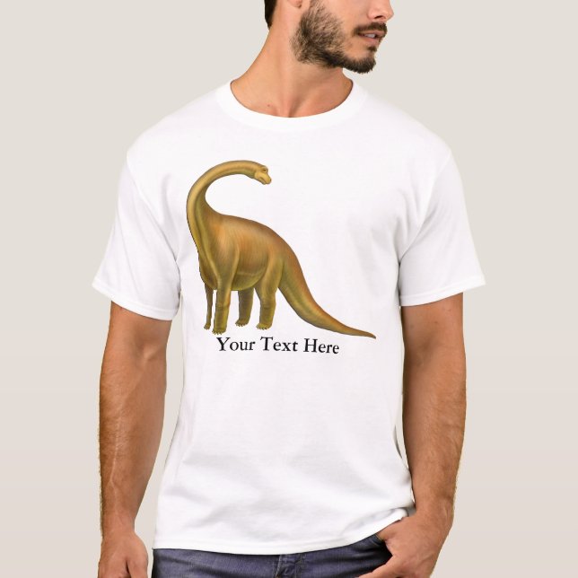 T-shirt d'adulte de dinosaure de Brachiosaurus (Devant)