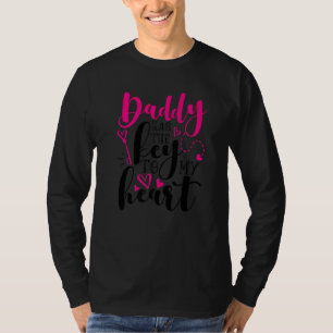 T-shirt Dady A La Clé De Mon Coeur Cool Valentin S Jour D