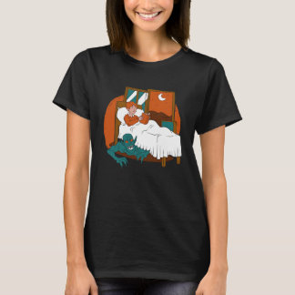 T-shirt Daemon Hiding under a kids bed  Cool Retro Story