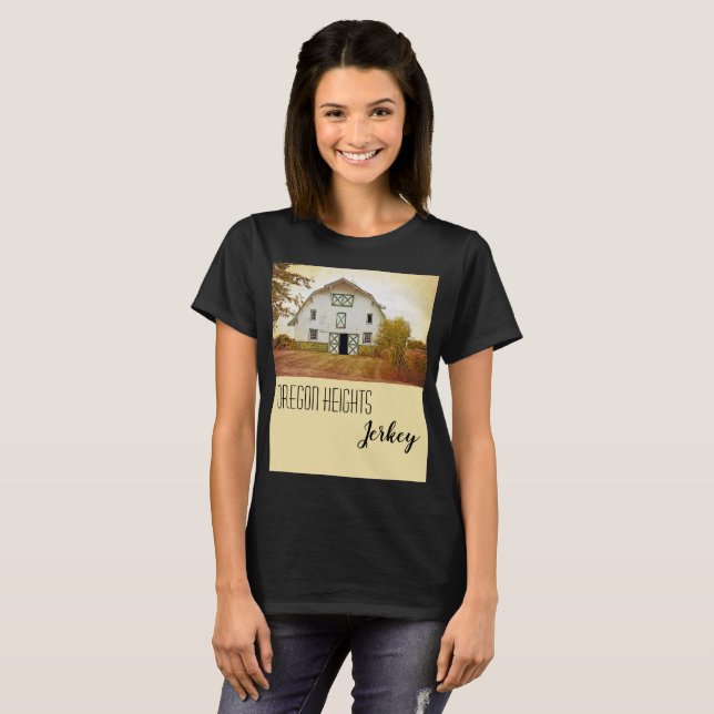 T-Shirt d'affaires personnalisé Sunset Grange Pays (Devant entier)