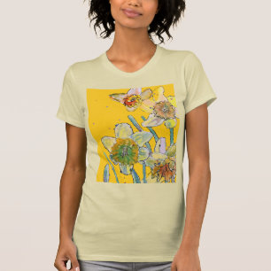 T-shirt Daffodil Aquarelle Fleurs de peinture florale