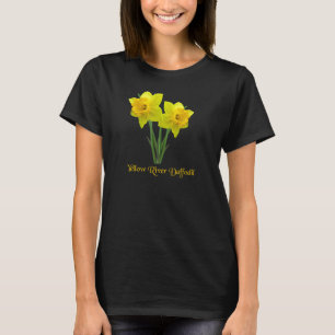T-shirt Daffodil Jaune Fleuve Daffodiles Fleur Botanique