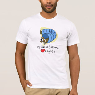 T-shirt d'agilité de basset de bande dessinée