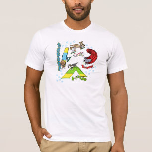 T-shirt d'agilité de chien de bande dessinée