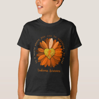 T-shirt Daisy Be Genre Leukemia Sensibilisation Orange Rib