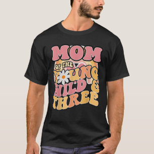 T-shirt Daisy Birthday Mom Young Wild 3 Boho 3e anniversai