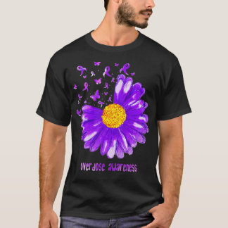 T-shirt Daisy Butterfly Purple Ribbon