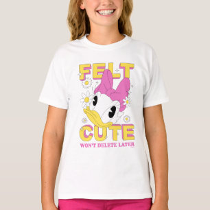 T-shirt Daisy Duck "Felt Cute" Graphisme Floral Rétro