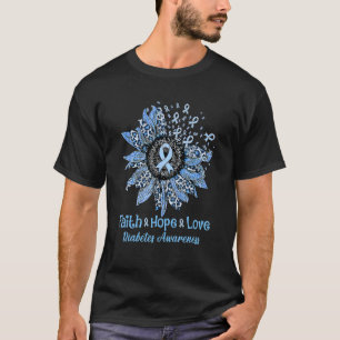 T-shirt Daisy Faith Hope Love Diabetes Sensibilisation Flo