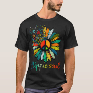 T-shirt Daisy Hippie Soul Amateurs de fleurs Hippy Cadeaux
