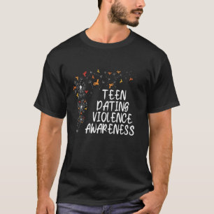 T-shirt Daisy orange ruban Ado Dating Violence Sensibilisa