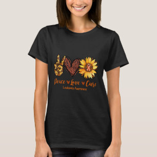 T-shirt Daisy Peace Love Cure Leukemia
