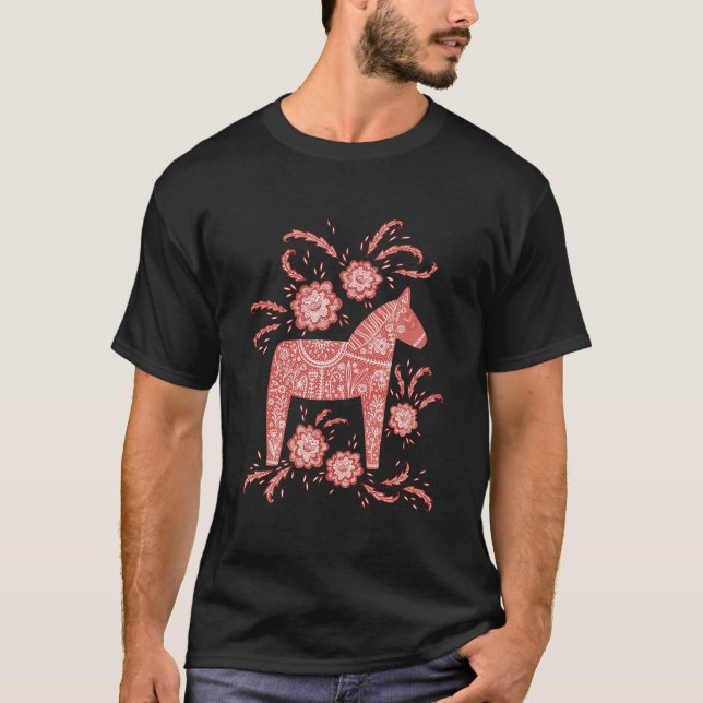 T-shirt Dala Horse suédois (Devant)