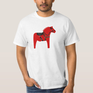T-shirt Dalahäst dans harnais en cuir