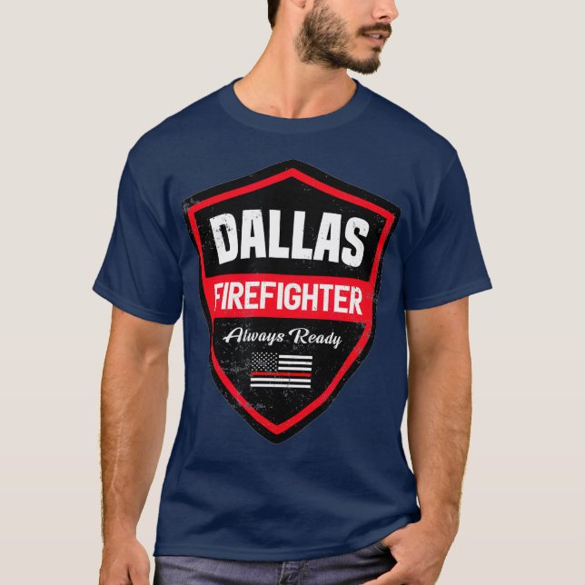 T-shirt Dallas Fire Secourt Pompier Premier répondeur (Devant)