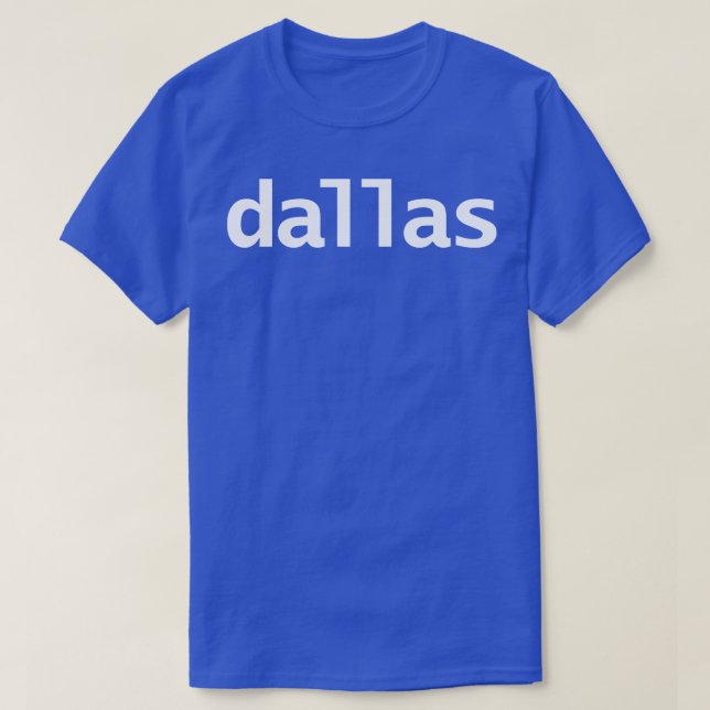 T-shirt Dallas Minimal Typographie Texte blanc (Design devant)