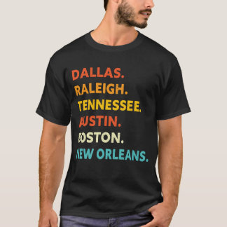 T-shirt Dallas Raleigh Tennessee Austin Boston Nouvelle-Or