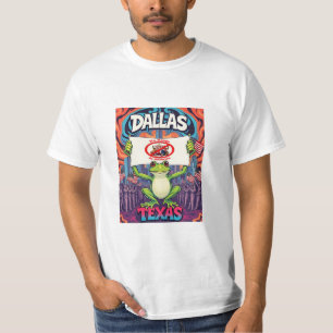 T-shirt Dallas Texas Grenouille Pas de Rois en Amérique