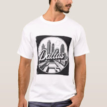 Dallas Texas Skyline Paysage urbain noir et blanc