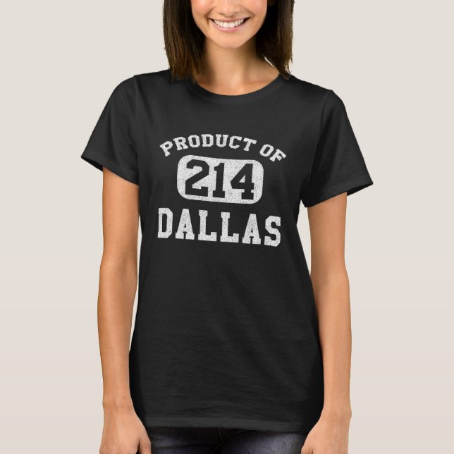 T-shirt Dallas Texas Vintage Retro Area Code (Devant)