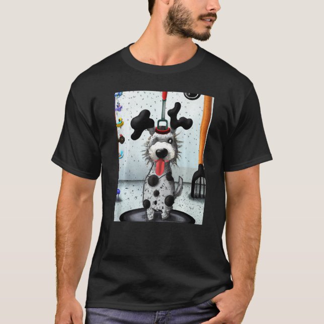 T-shirt Dalmatian dog artwork puppy (Devant)