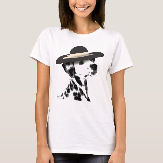 T-shirt Dalmatie et Casquette noir émaillé (Devant)