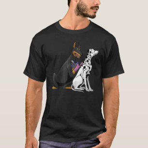 T-shirt Dalmatien Doberman Chien Cool Tatouage Artiste Tat