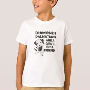 T-shirt Dalmatiens Filles meilleur ami Dalmatien Diamants