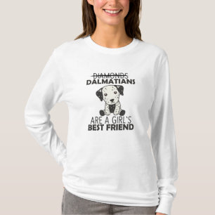 T-shirt Dalmatiens Filles meilleur ami Dalmatien Diamants