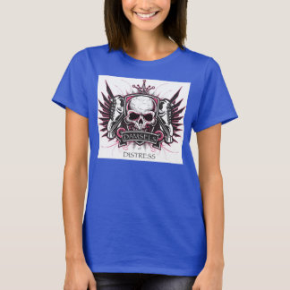 T-shirt Damas of Distress - Pink and Black