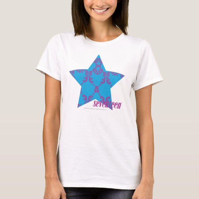 T-shirt Damask Purple-Aqua 2 (Devant)