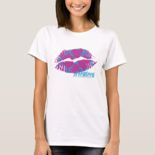 T-shirt Damassé Aqua-Pourpre