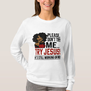 T-shirt Dame Afro de la Reine noire S'il vous plaît ne m'e