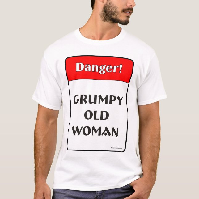 T-shirt Dame âgée grincheuse (Devant)