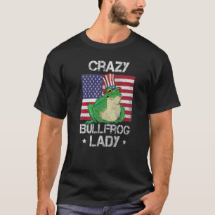 T-shirt Dame Américaine Fou de Grenouille Taureau Attrape