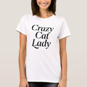 T-shirt Dame de chat folle drôle travaillant à domicile aq
