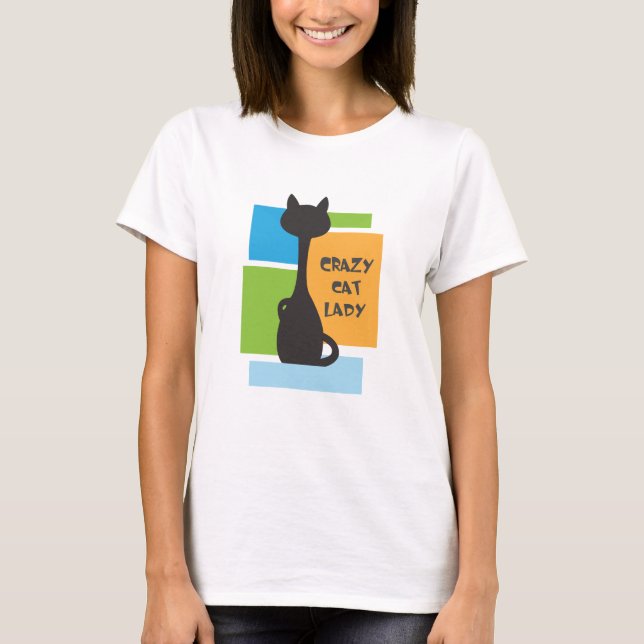 T-shirt dame de chat fou (Devant)