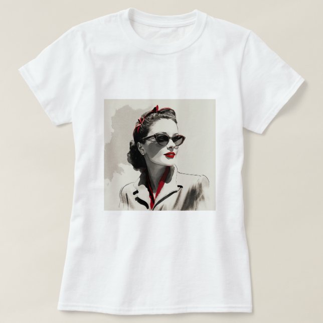 T-shirt Dame de classe en tee Shades (Design devant)