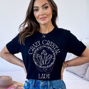T-shirt Dame de cristal folle, Amant de cristaux, Géologue