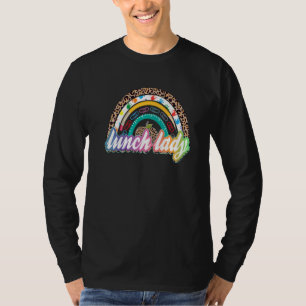 T-shirt Dame de la cantine arc-en-ciel léopard La vie reto