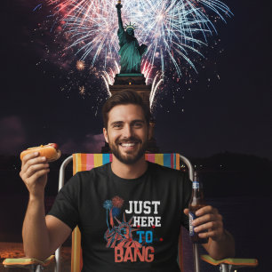 T-shirt Dame de la Liberté Patriotique Rétro "Juste là pou