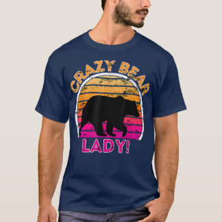 T-shirt Dame de l'ours fou - Ours amusant rétro