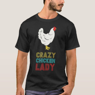T-shirt Dame de poulet folle rétro vintage éleveuse de pou