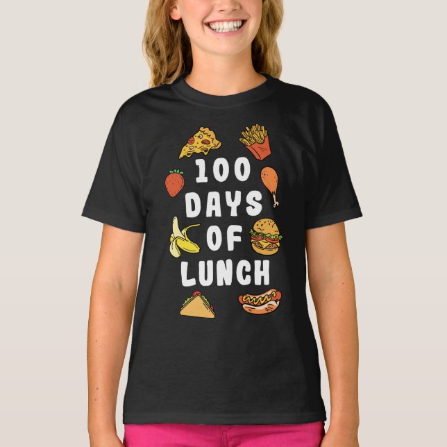 T-shirt Dame Déjeuner 100 Jours De Déjeuner Dame Déjeuner (Devant)
