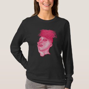 T-shirt Dame du chaos en manches longues roses