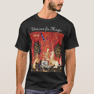 T-shirt DAME ET LICORNE POUR les fleurs MAGIQUES