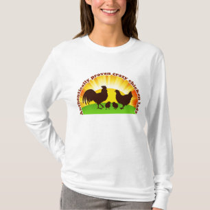 T-shirt Dame folle authentiquement prouvée de poulet